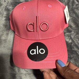 ALO Yoga Coral Pink Embroidered Logo Cap